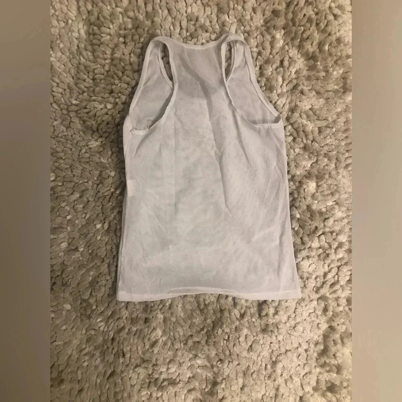 Free with purchase 2 Vintage G-Sports Sheer White Bling Tank Top Size Small - Picture 5 of 6